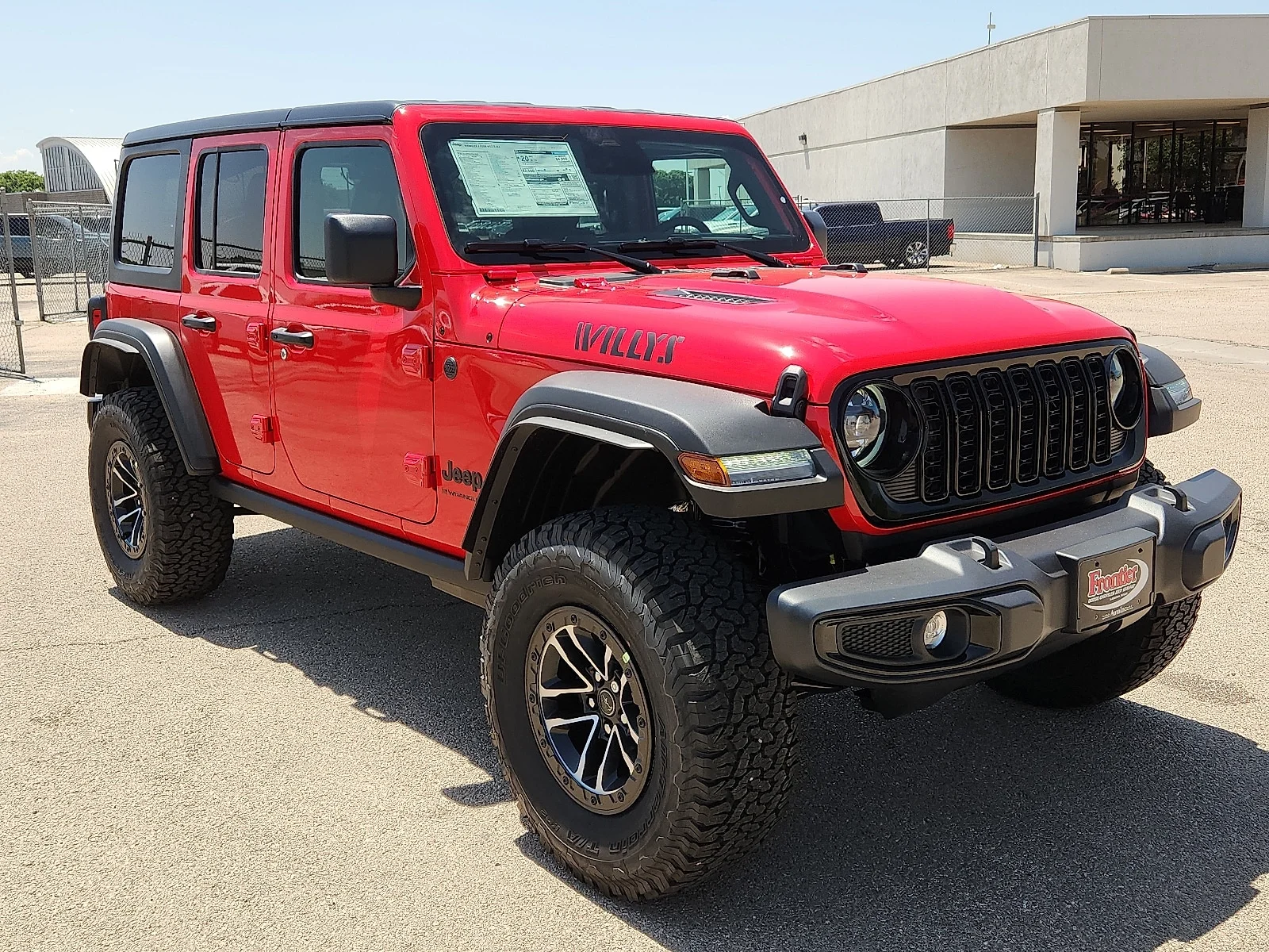 New 2026 Firecracker Red Clear-Coat  Paint Jeep 4-DOOR WILLYS image 6