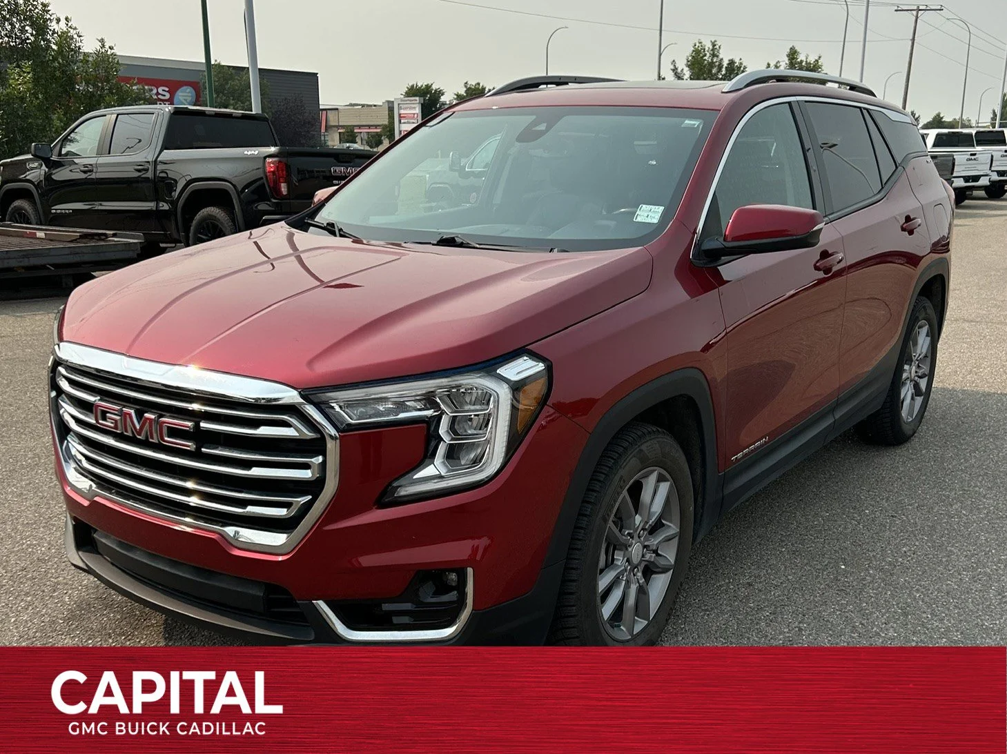 Used 2022 Red GMC SLT AWD image 1