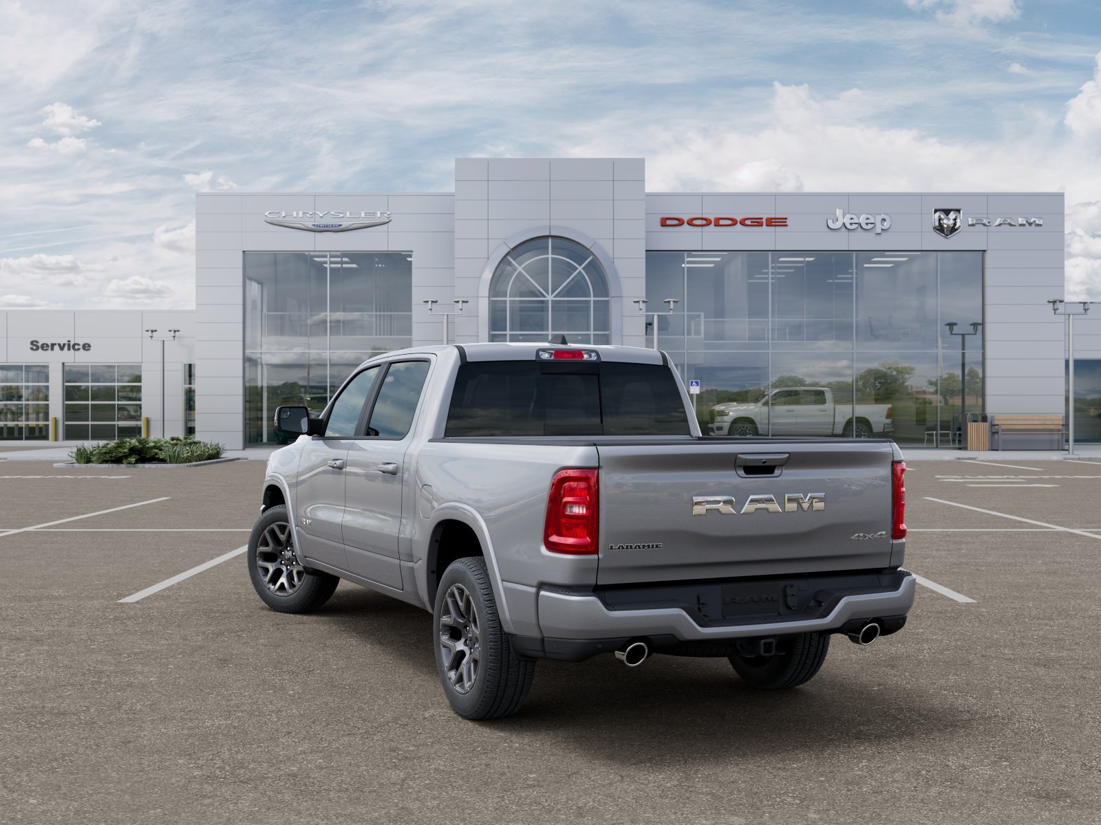 New 2026 Billet Silver Metallic Clear-Coat Exterior Paint RAM Laramie image 39