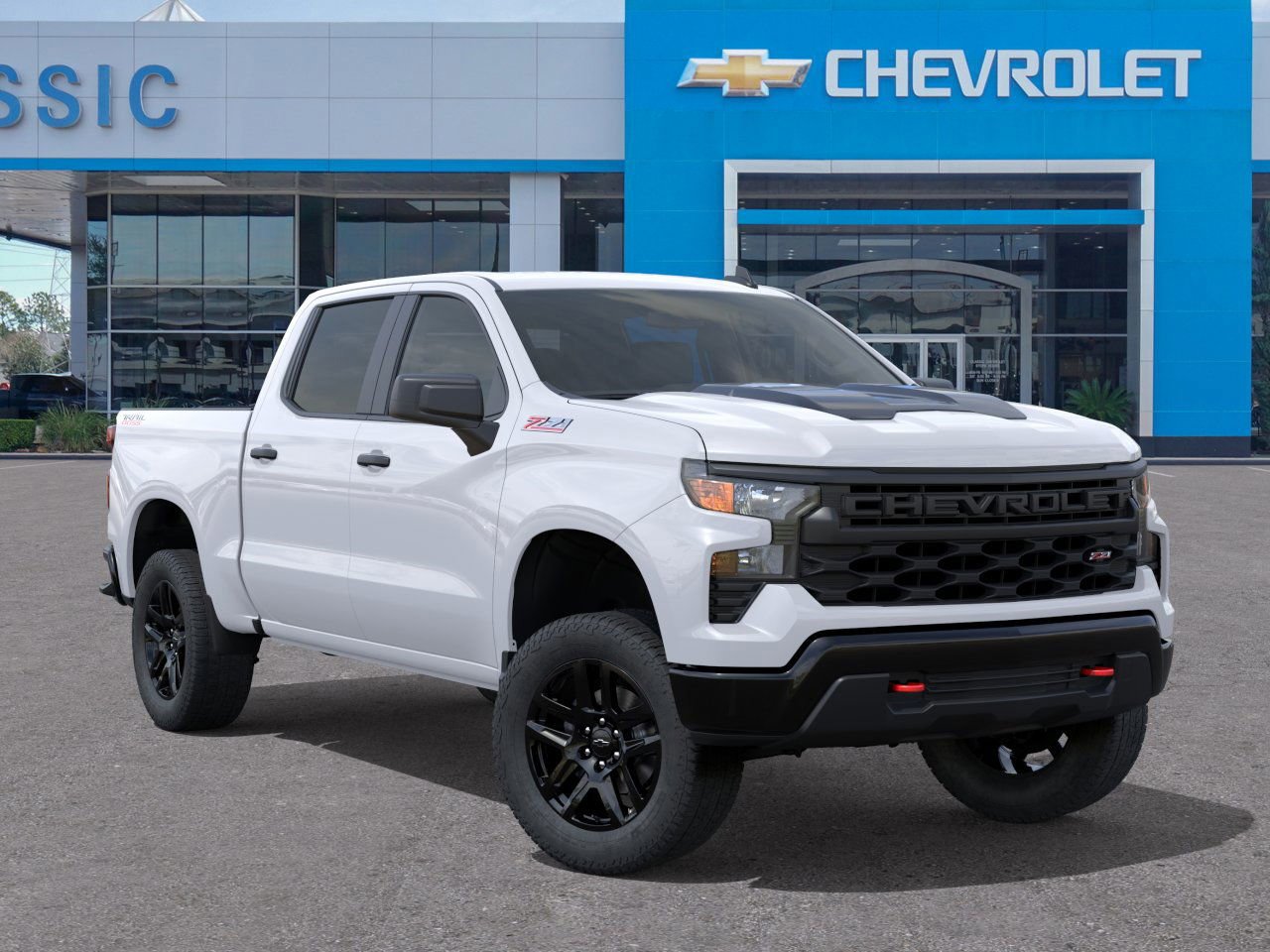 2026 Chevrolet Silverado 1500 Custom Trail Boss White at Classic Elite Chevrolet Sugar Land