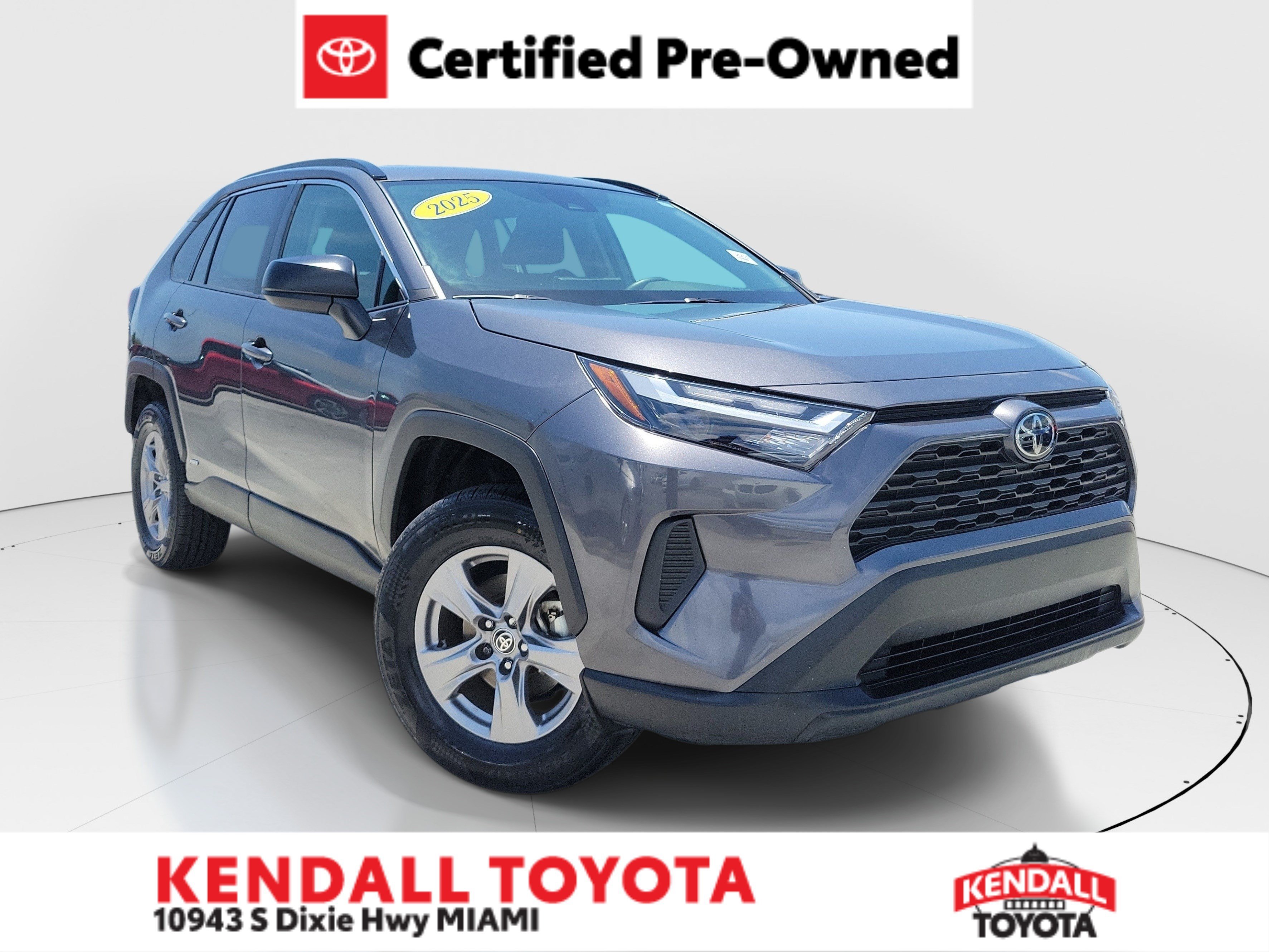 Certified Used 2025 Magnetic Gray Metallic Toyota Hybrid LE image 1