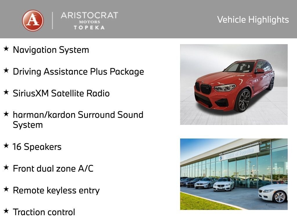 Used 2020 BMW X3 M Base with VIN 5YMTS0C02L9B76383 for sale in Kansas City