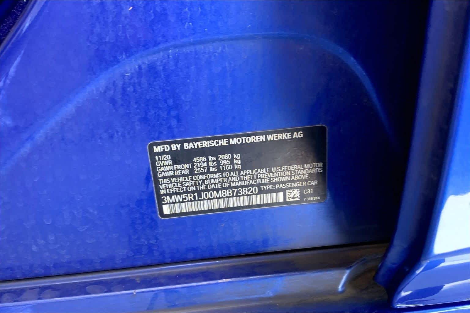 Certified Used 2021 Portimao Blue Metallic BMW 330i image 35