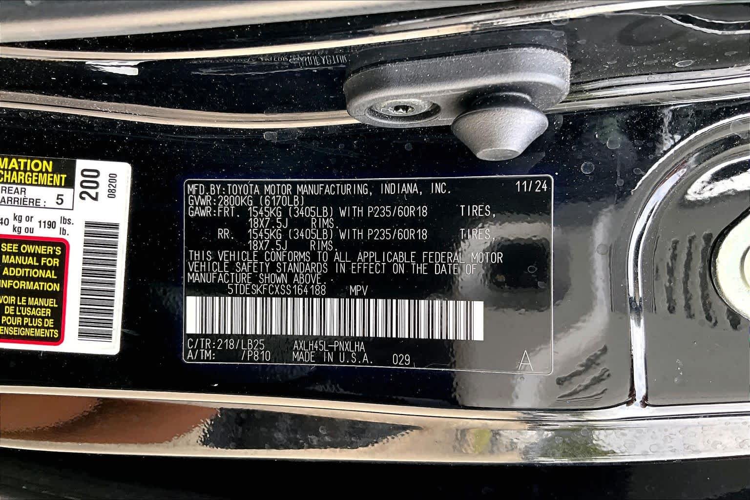 Used 2025 Midnight Black Metallic Toyota Platinum image 35