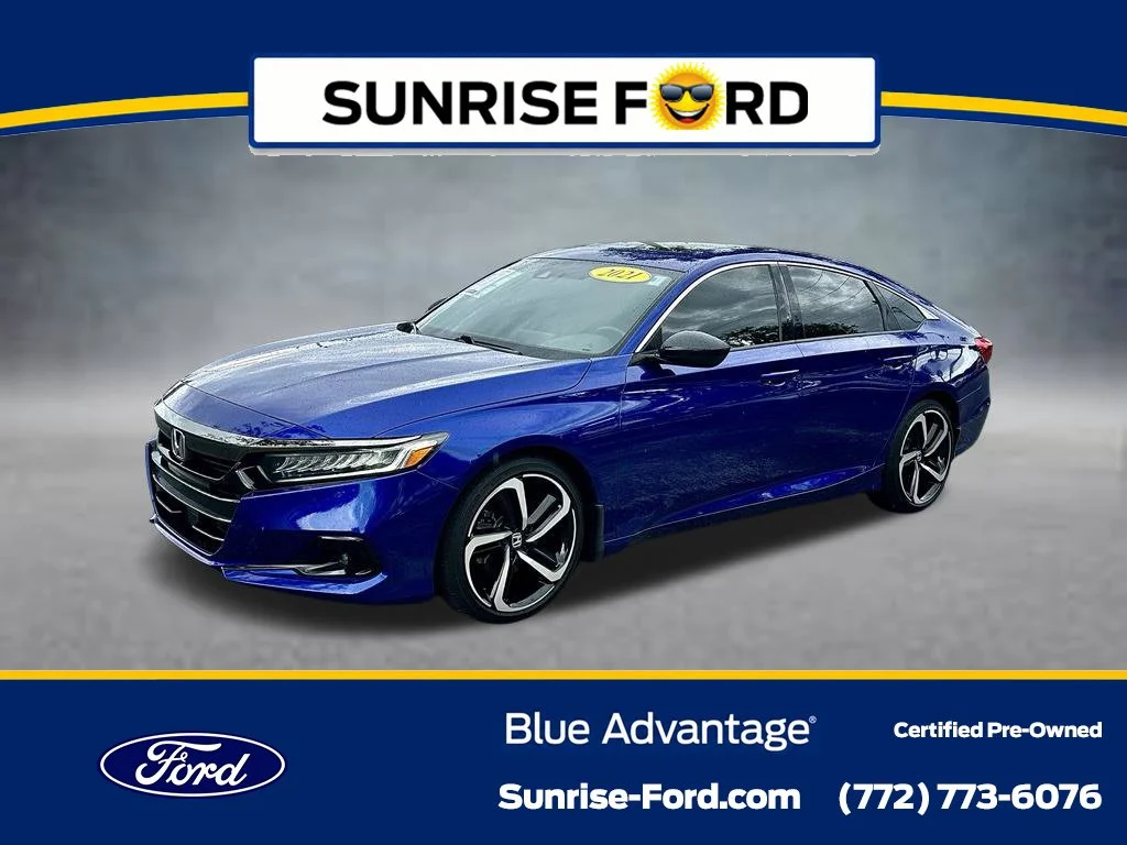Certified Used 2021 Blue Honda Sport 2.0T image 1