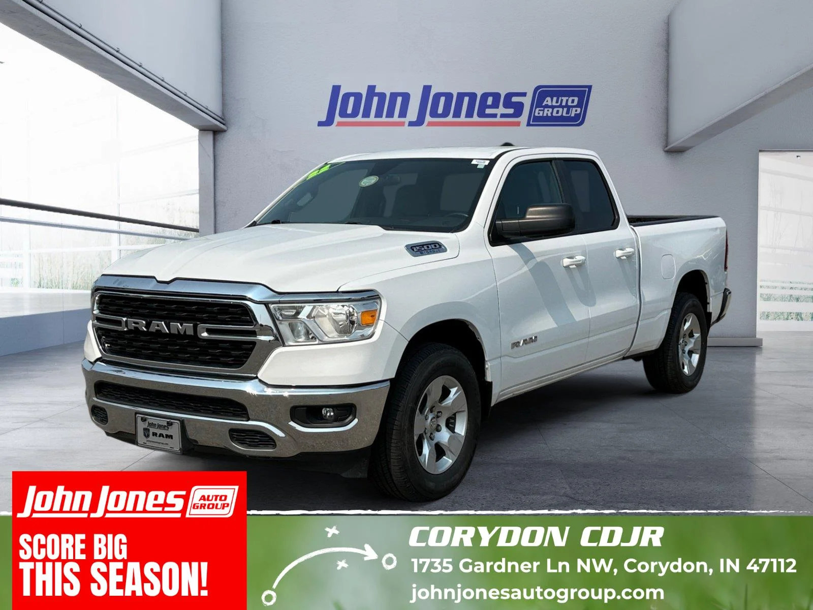 Used 2022 Bright White Clearcoat Ram Lone Star image 1