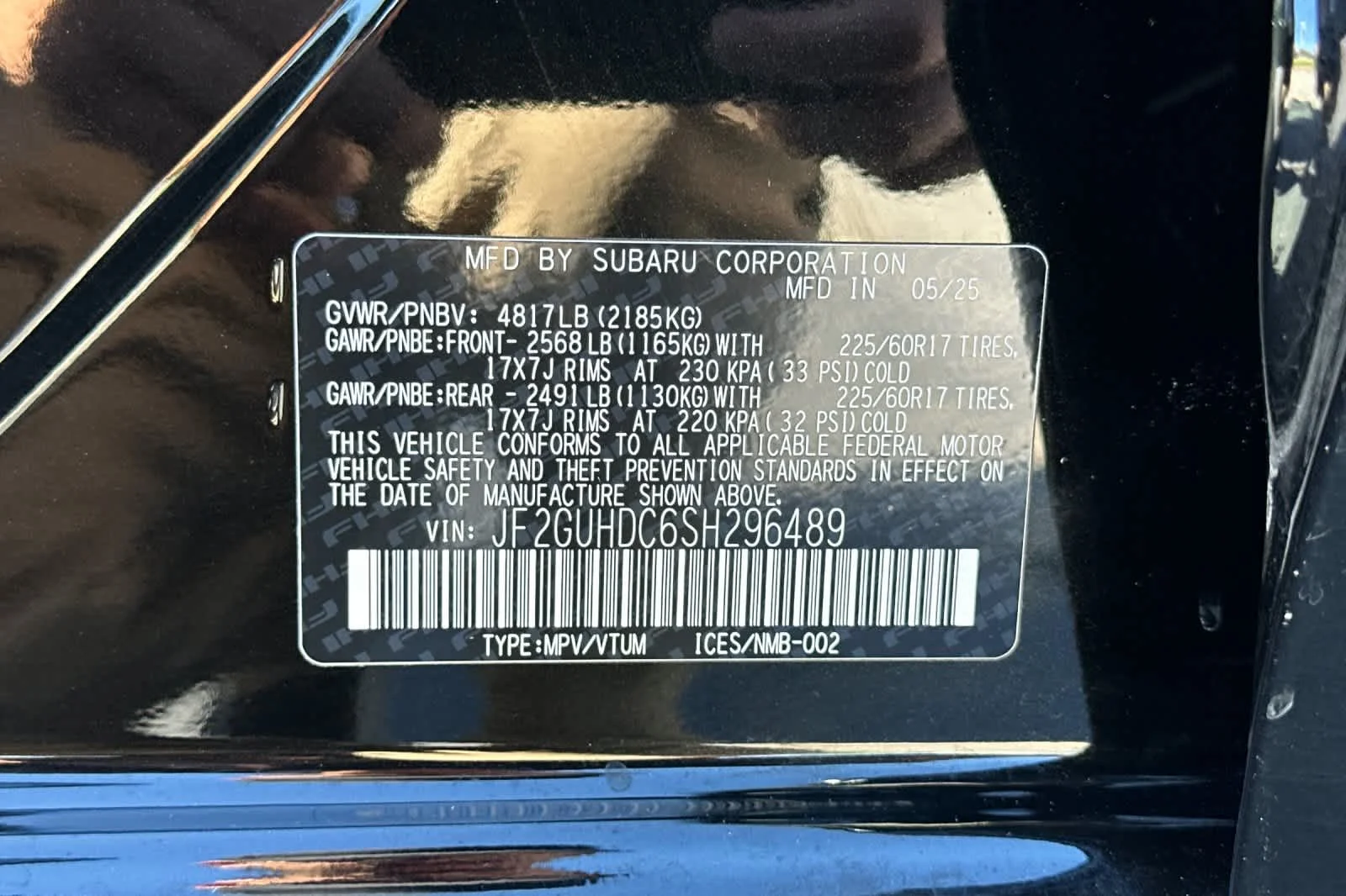 Certified Used 2025 Crystal Black Silica Subaru Premium image 28