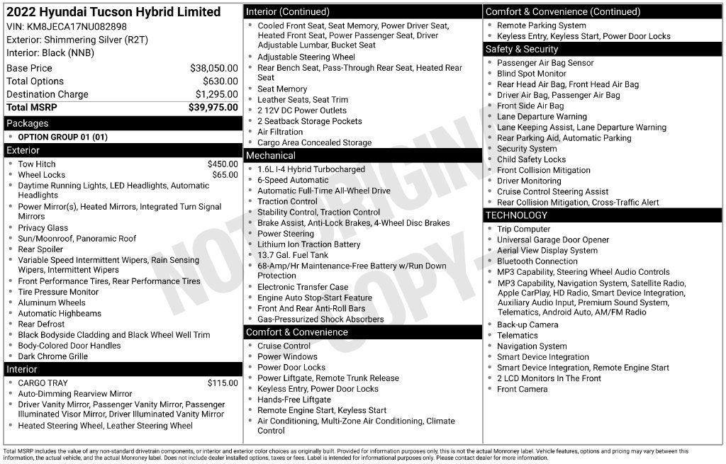 Used 2022 Silver Hyundai Limited image 6