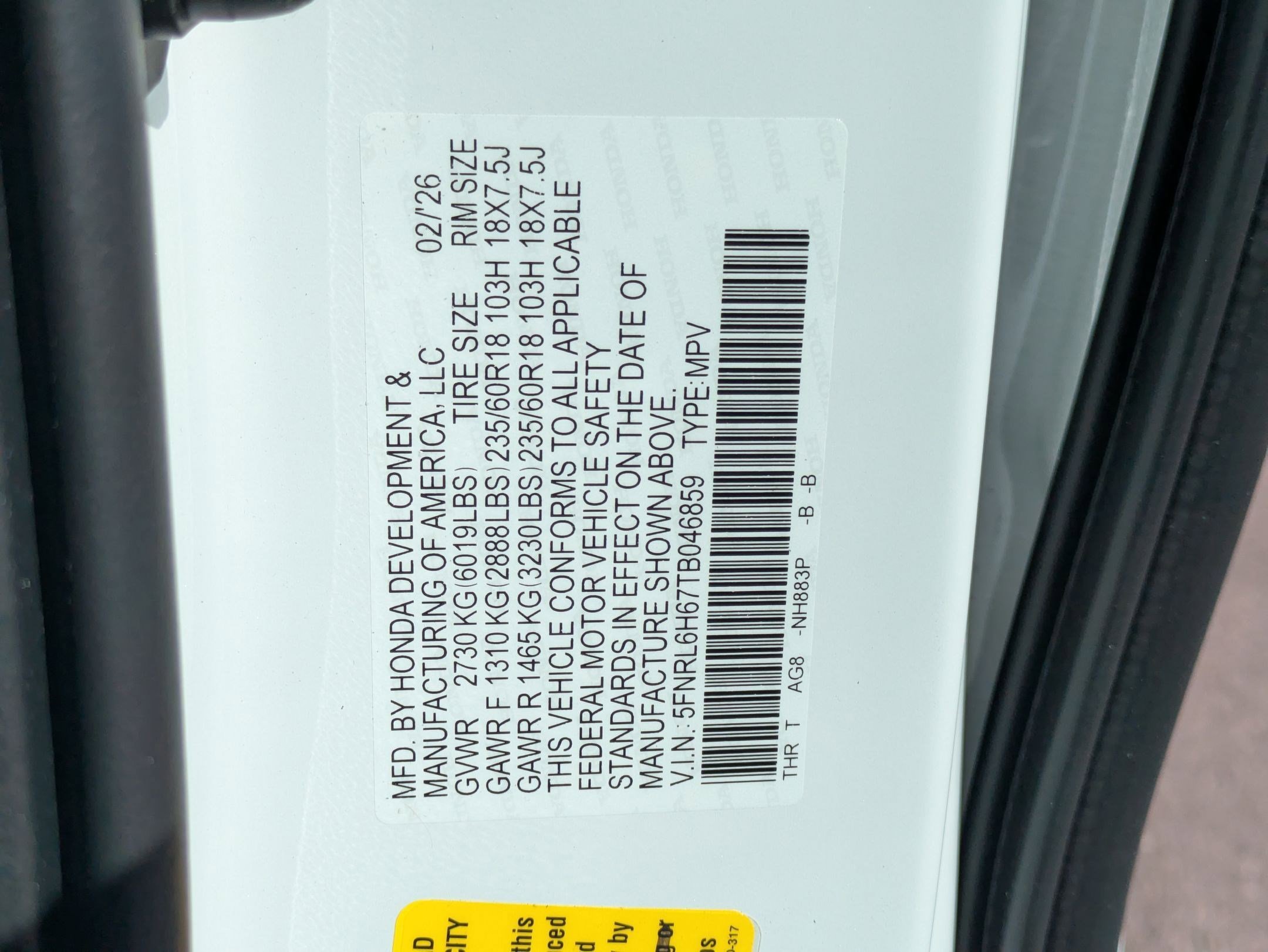 2026 Honda Odyssey EX-L - Photo 17