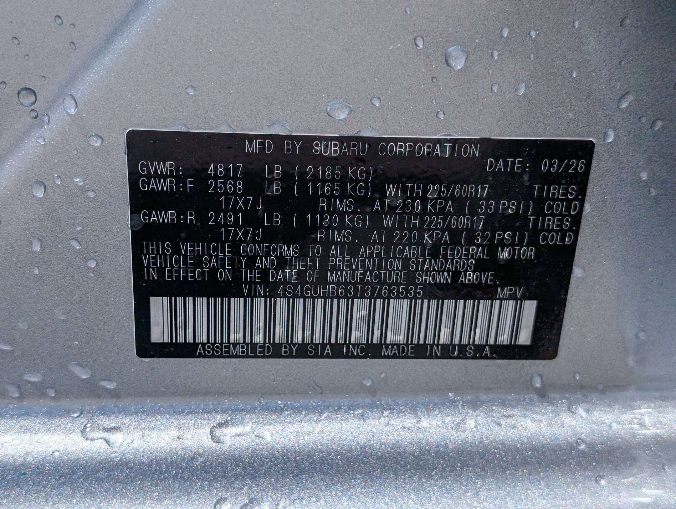 New 2026 ICE SILVER METALLIC Subaru Base image 15