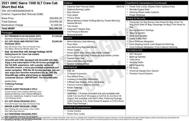 Used 2021 Red GMC SLT image 22