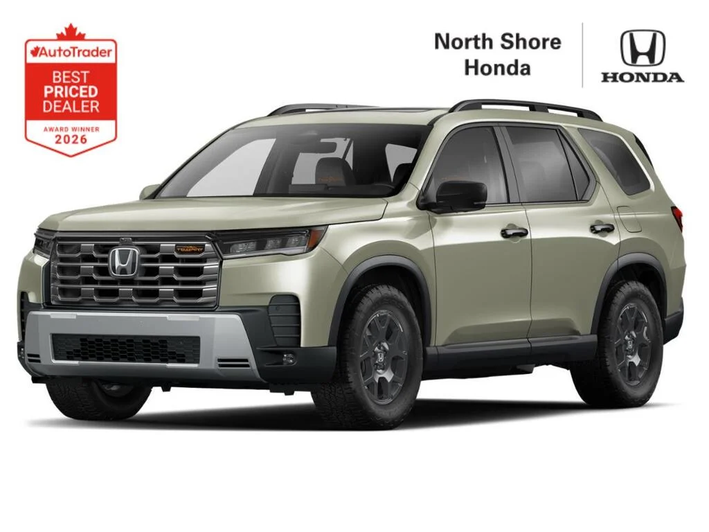 New 2026 Ash Green Metallic Honda TRAILSPORT Eight seats. Zero limits. image 1