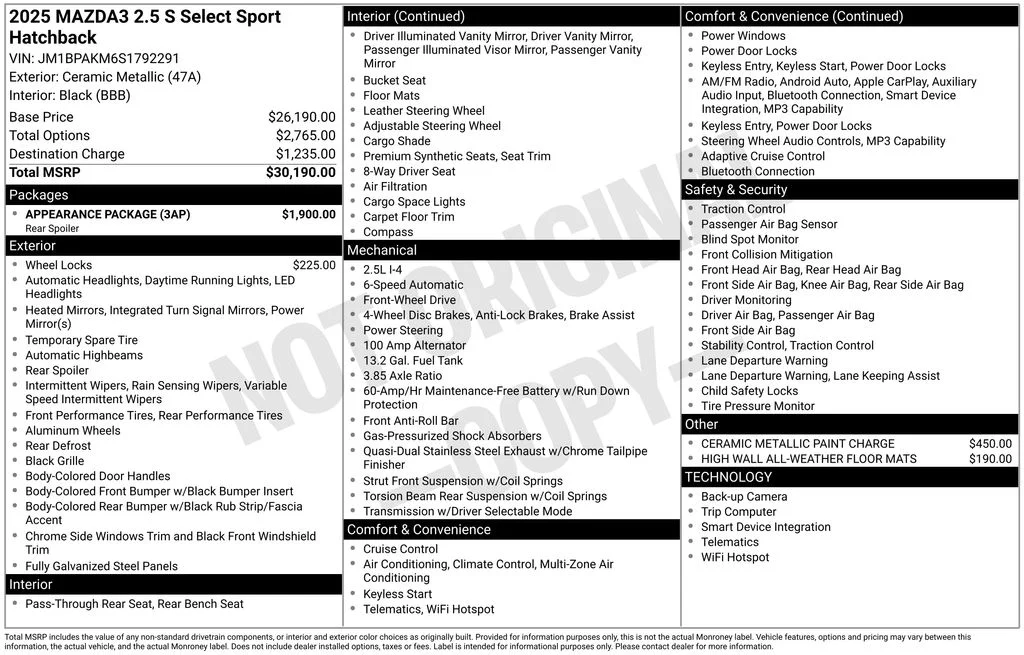 2025 Mazda Mazda3 Select Sport - Photo 10