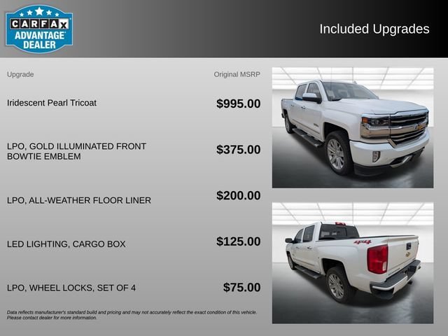Used 2018 IRIDESCENT PEARL TRICOAT Chevrolet High Country image 3