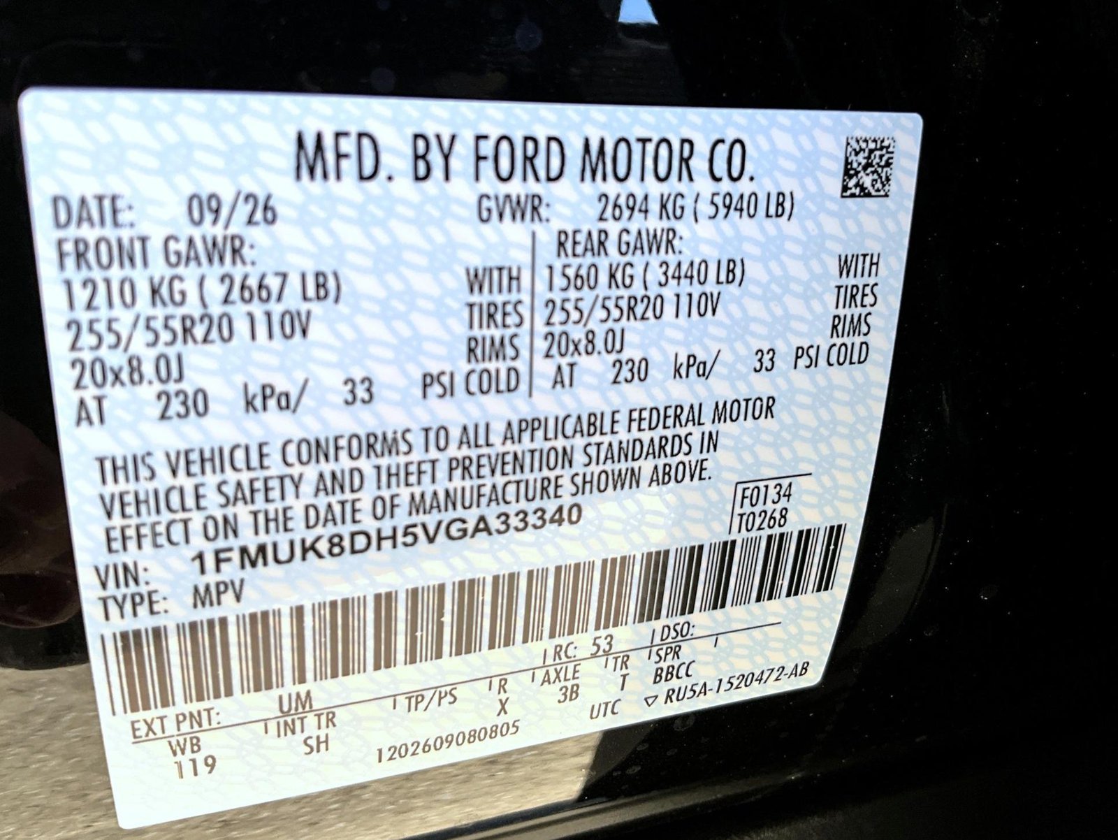 New 2027 Agate Black Metallic Ford Active image 29