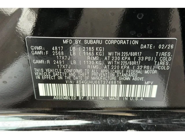 New 2026 CRYSTAL BLACK SILICA Subaru Wilderness image 52