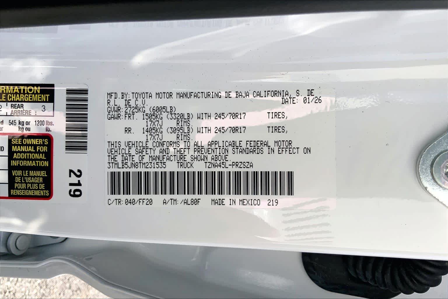 Used 2026 Ice Cap Toyota SR5 image 36