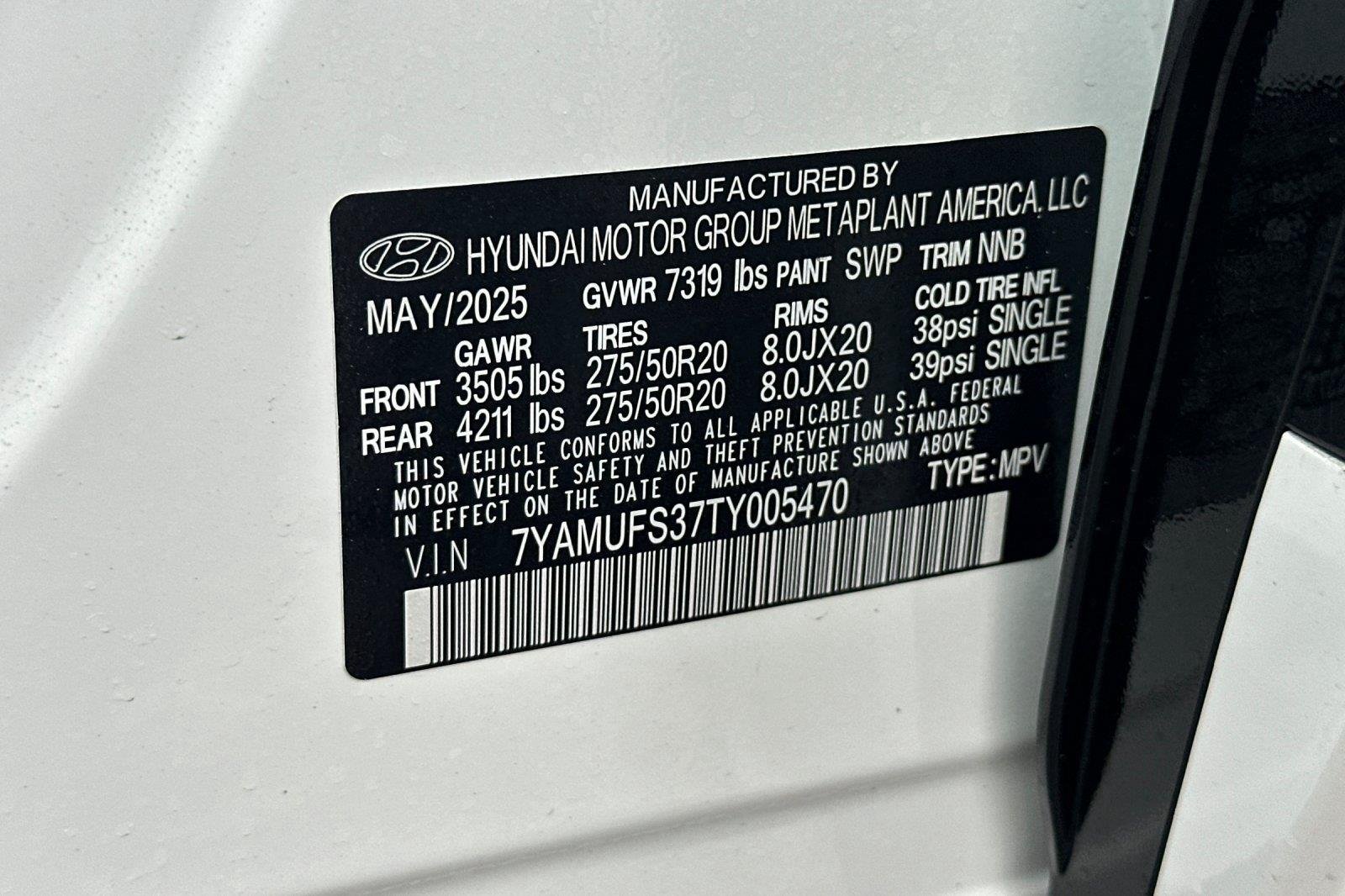 New 2026 Snow White Pearl Hyundai SEL image 59