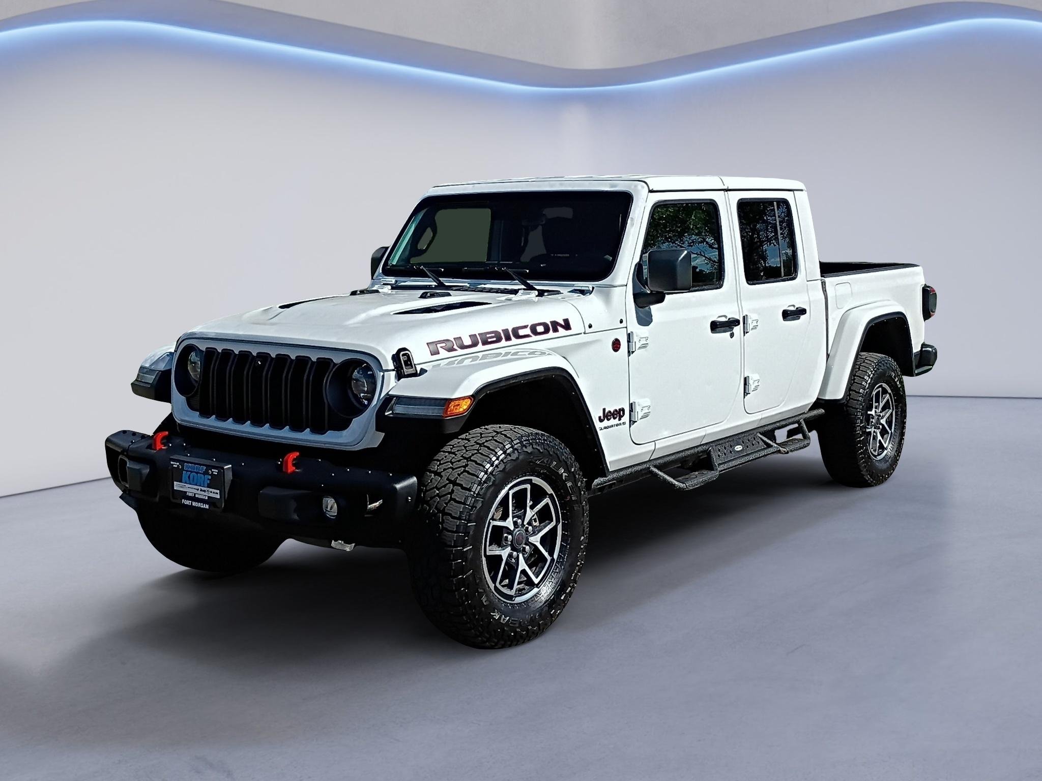 Used 2024 Bright White Clearcoat Jeep Rubicon X image 1