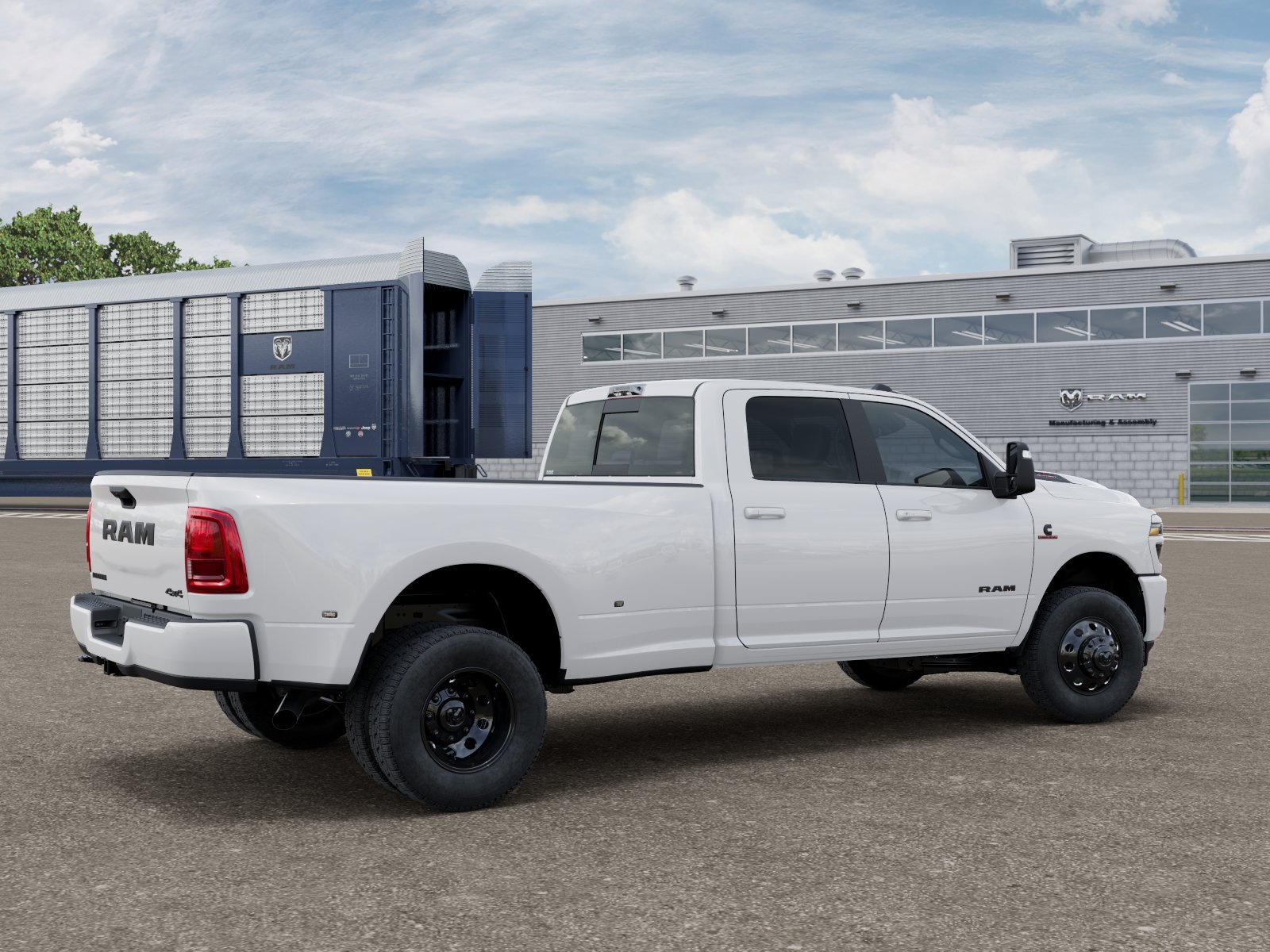 New 2026 Bright White Clear-Coat Exterior Paint RAM Laramie image 2