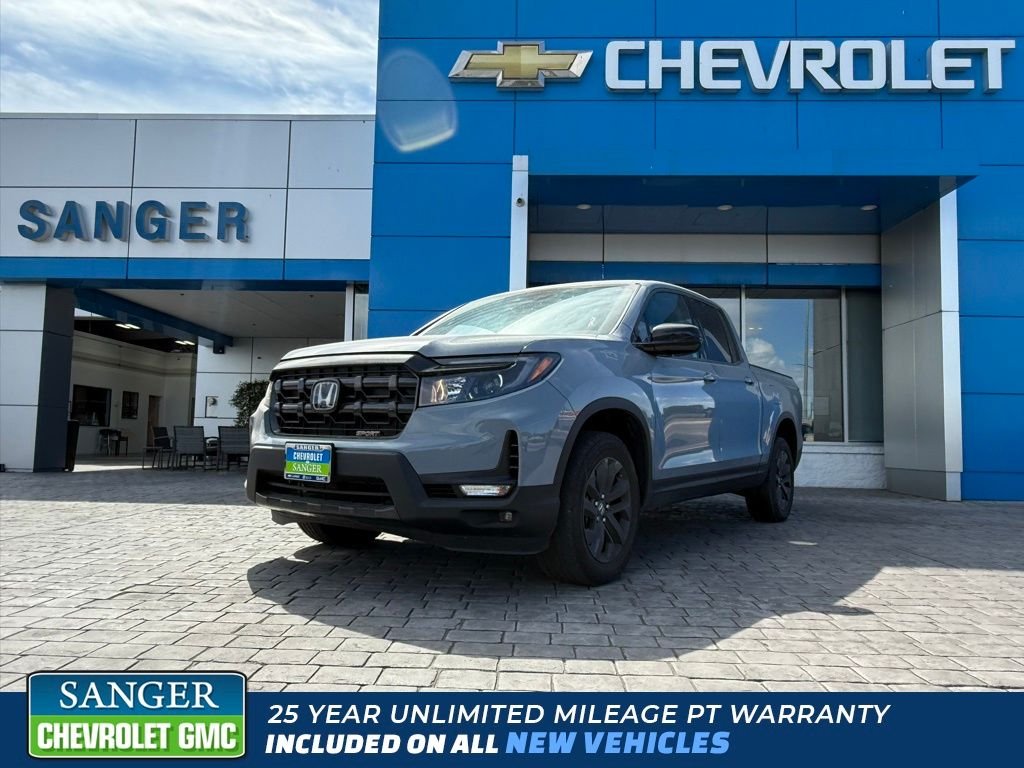 Gray 2025 Honda Ridgeline Sport AWD Pickup Truck All-Wheel Drive