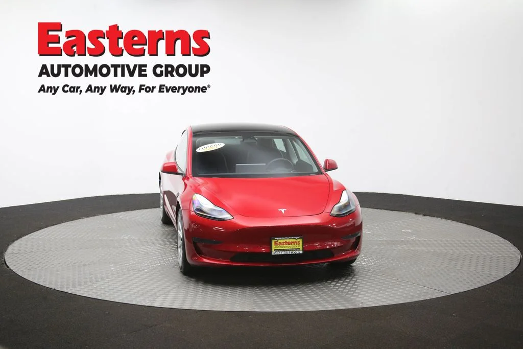 Used 2021 Red Tesla Standard Range Plus image 45