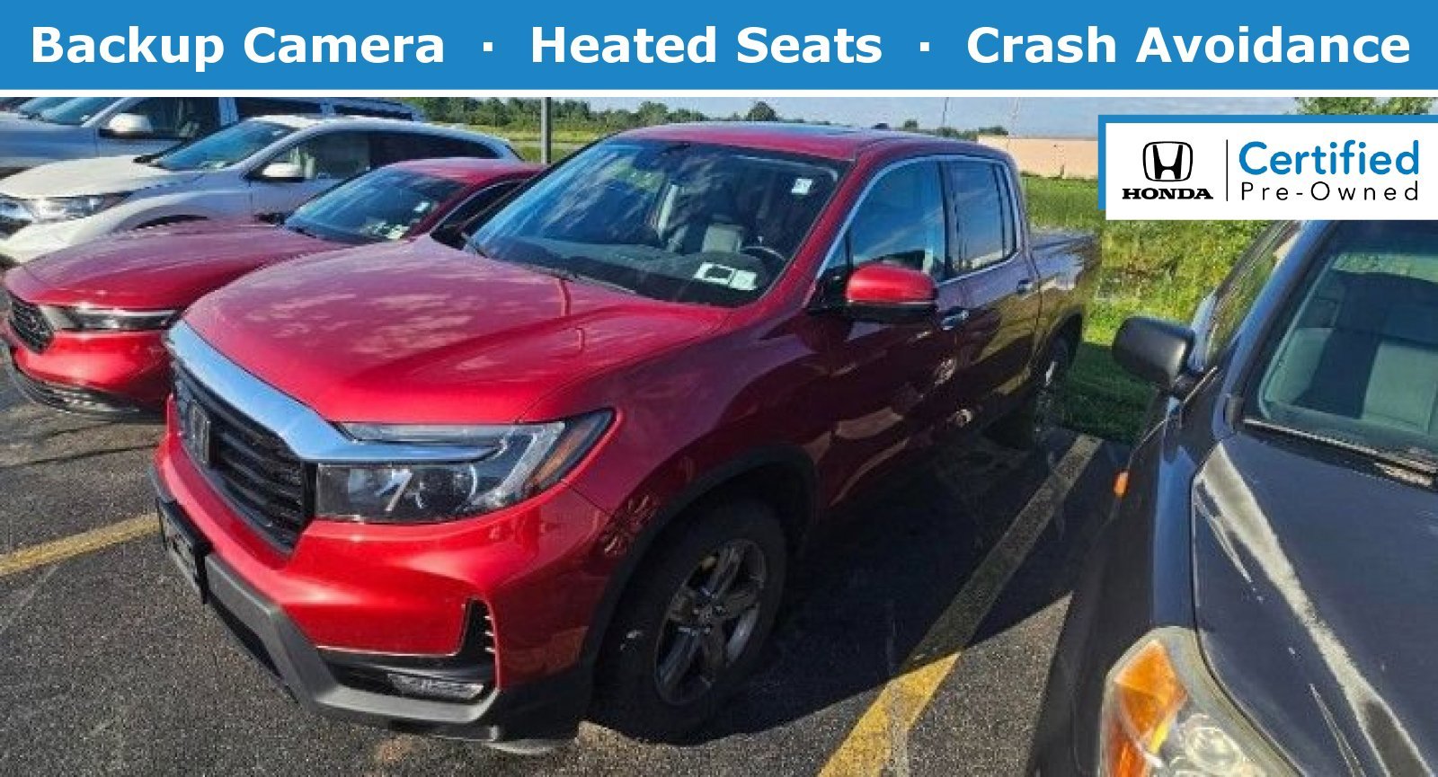 Certified Used 2022 Radiant Red Metallic II Honda AWD RTL-E image 11
