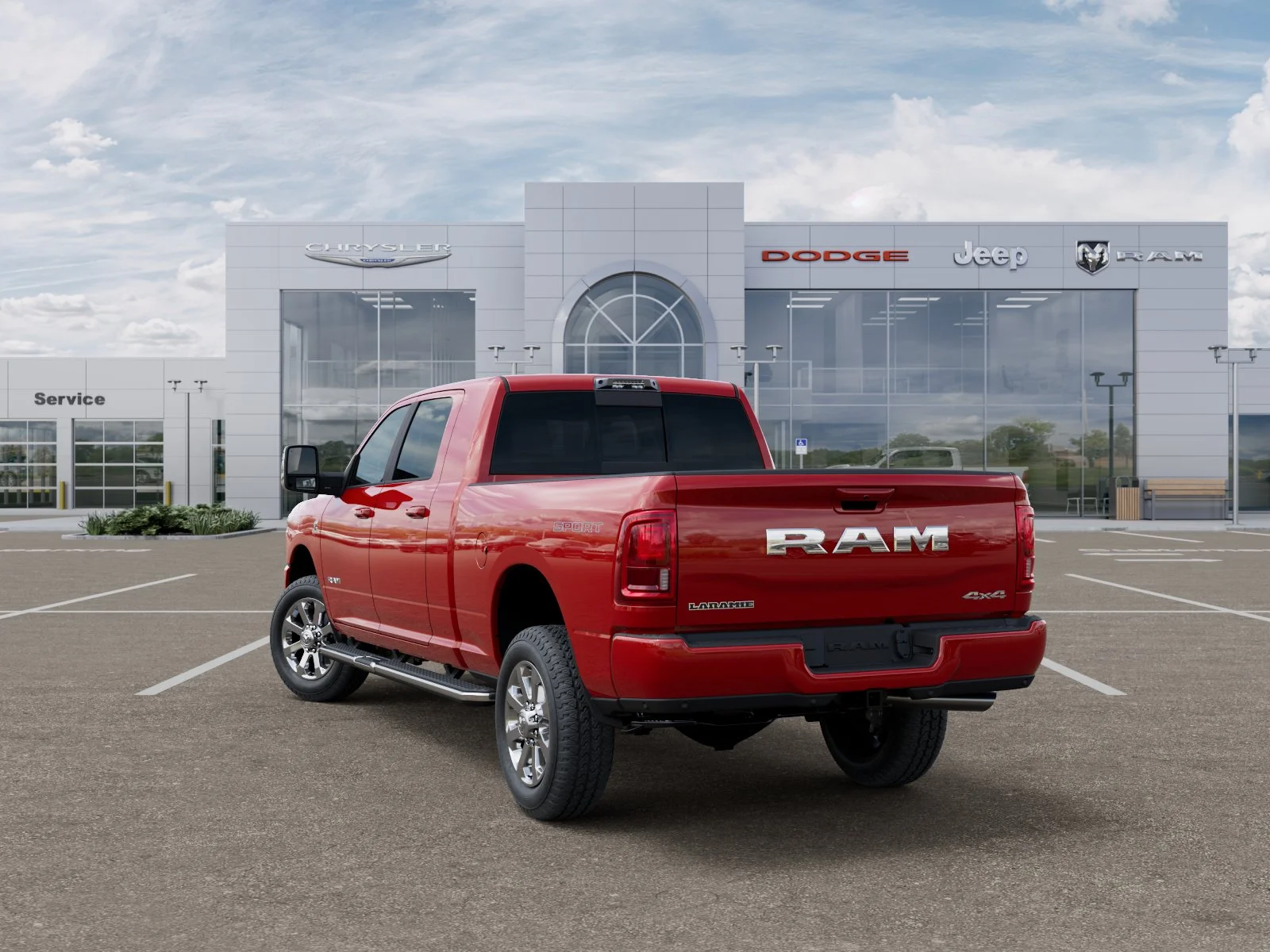 New 2026 Flame Red Clear-Coat Exterior Paint RAM Laramie image 48