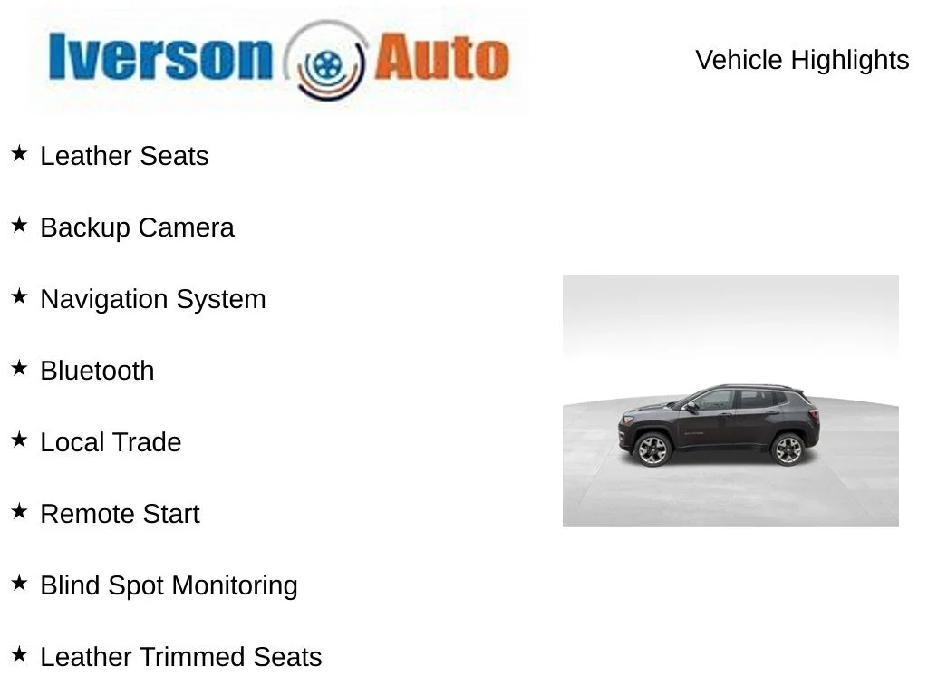 Used 2019 Jeep Compass Limited with VIN 3C4NJDCB5KT695279 for sale in Huron, SD