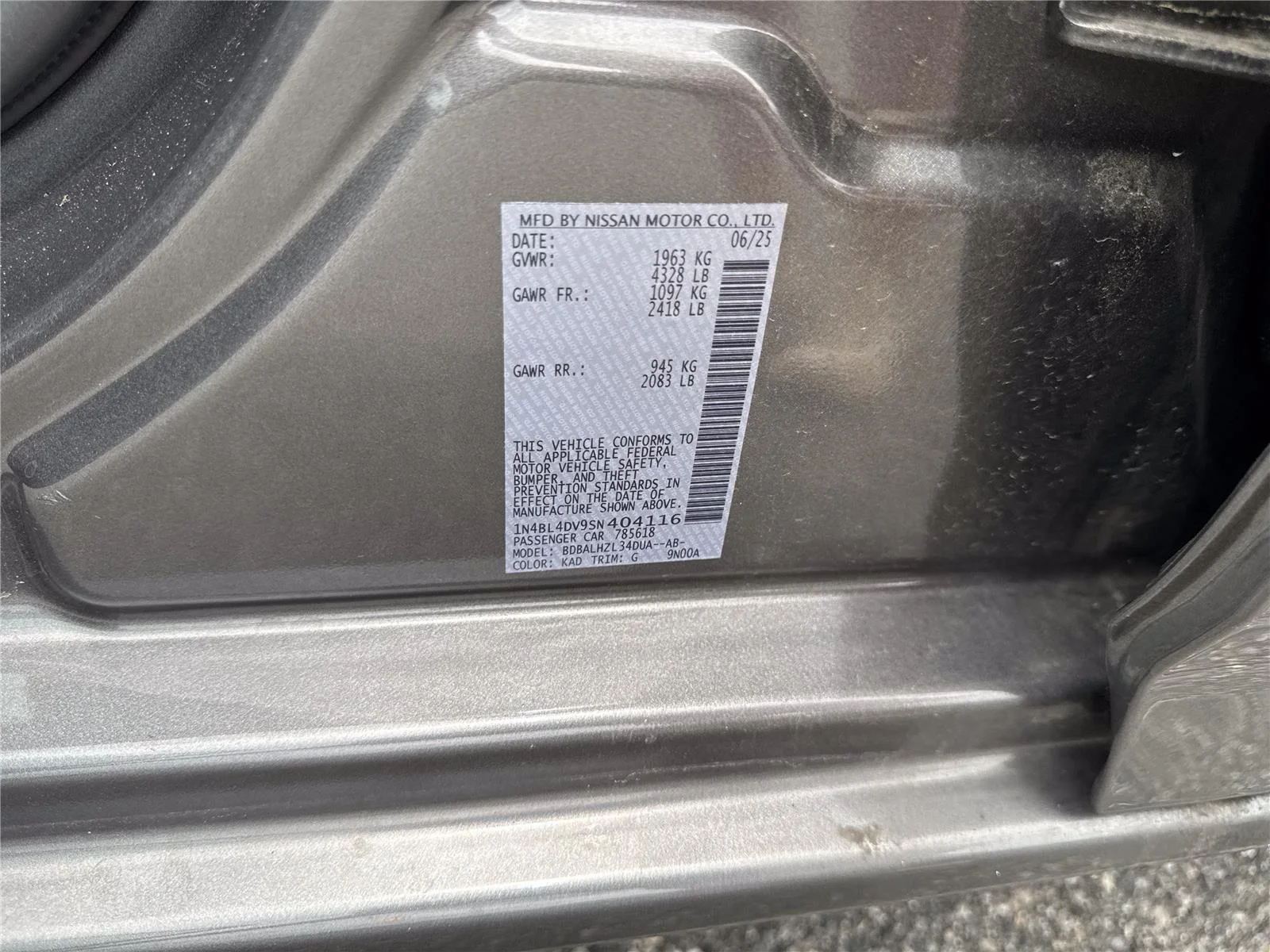 Used 2025 Gun Metallic Nissan SV image 36
