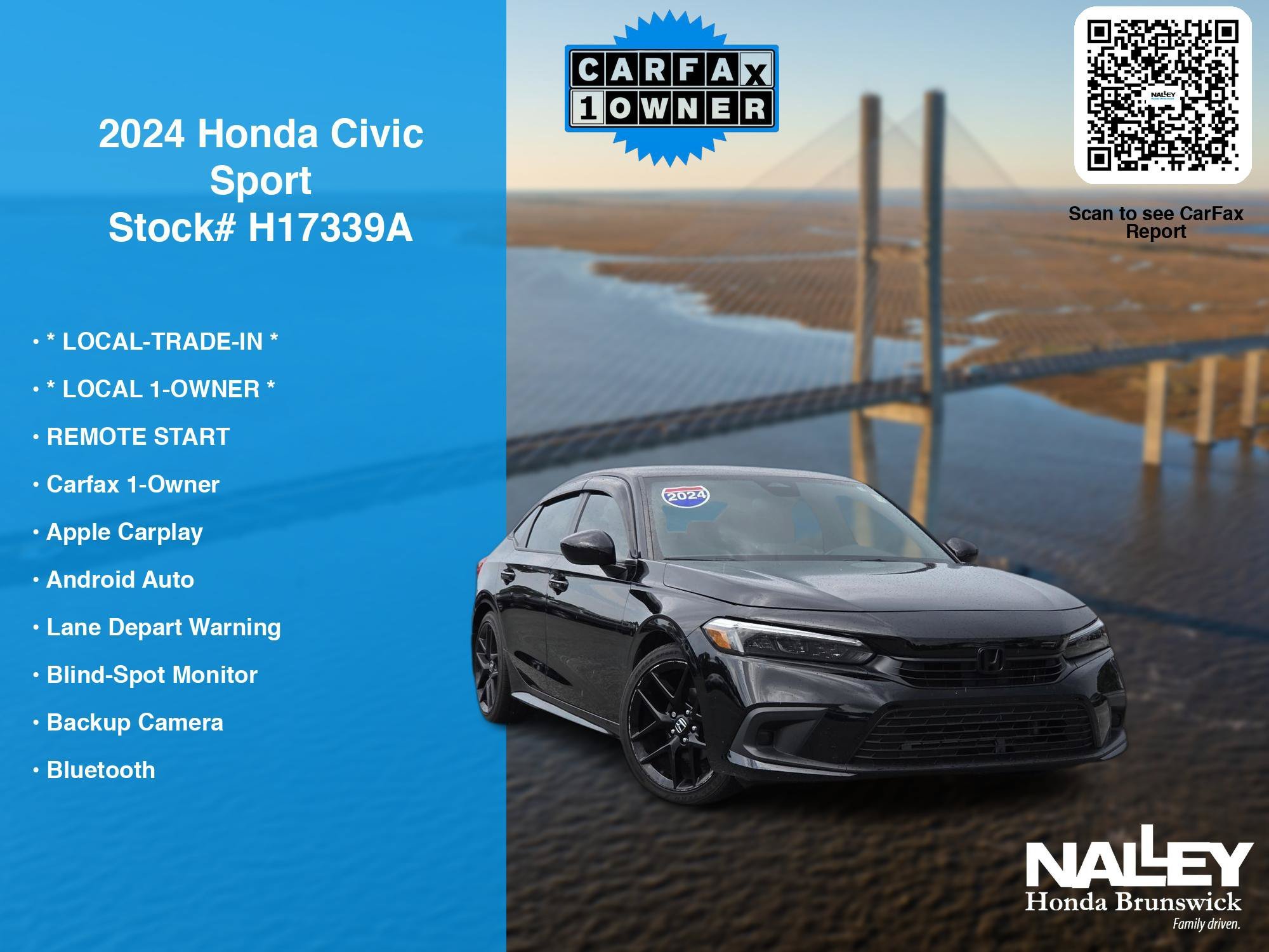 Used 2024 Crystal Black Pearl Honda Sport image 7