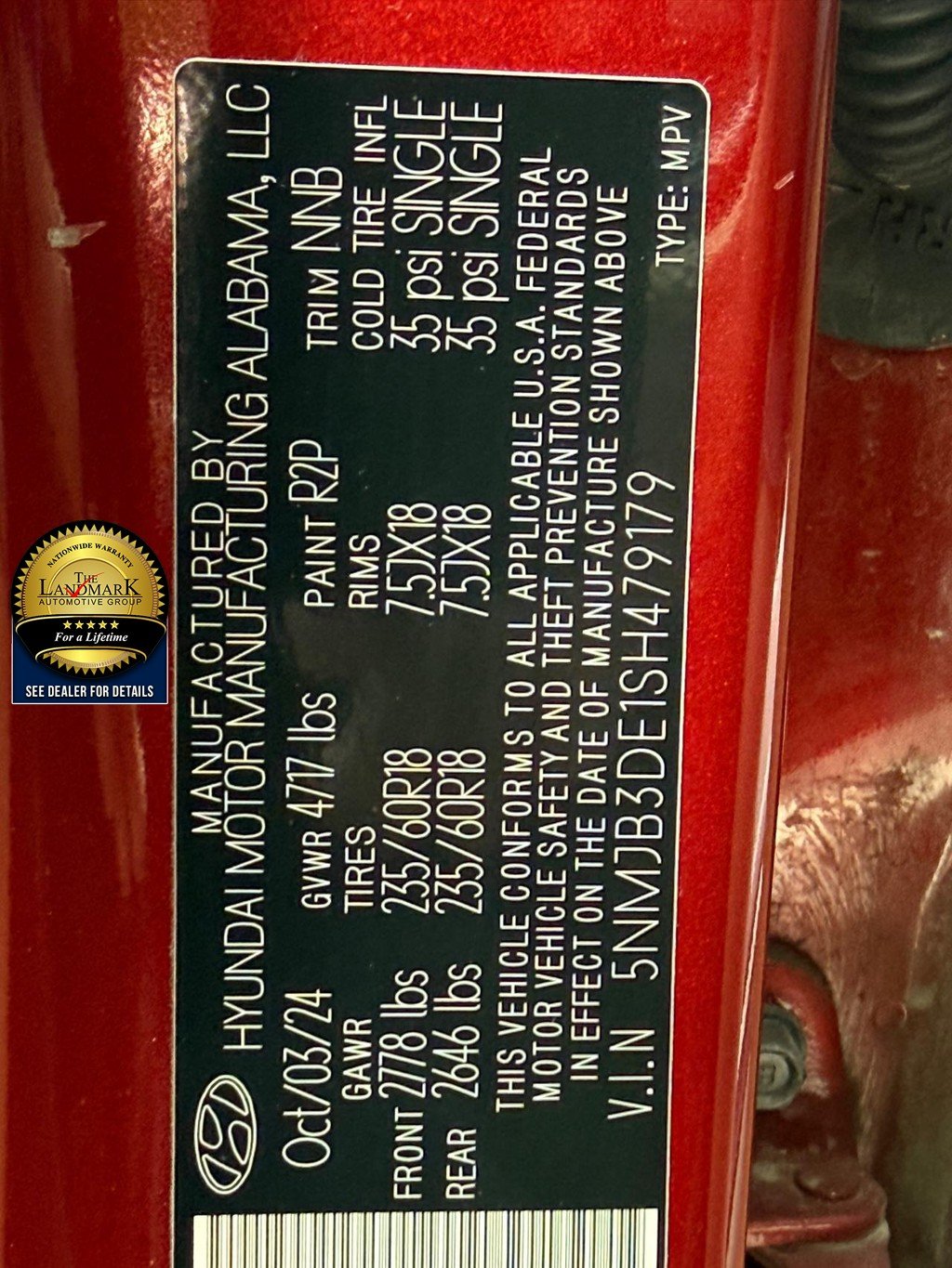 Used 2025 Ultimate Red Hyundai SEL FWD image 20