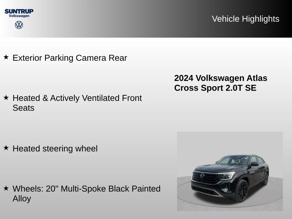 Used 2024 Deep Black Volkswagen 2.0T SE w/Technology image 16