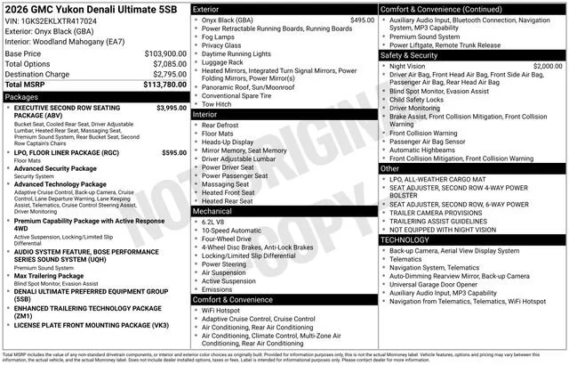 New 2026 Onyx Black GMC Denali Ultimate image 1