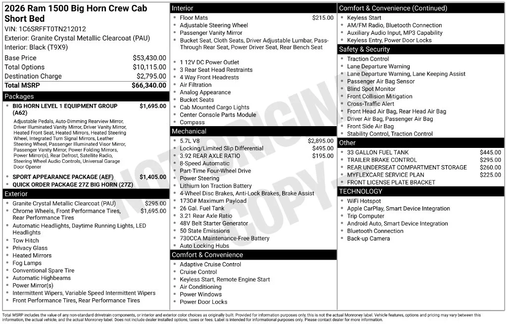 2026 RAM 1500 Big Horn/Lone Star - Photo 12