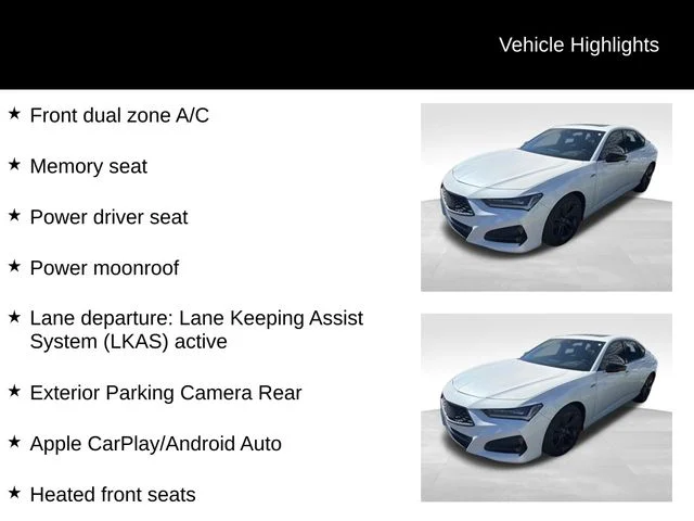 Used 2021 White Acura A-Spec Package image 6