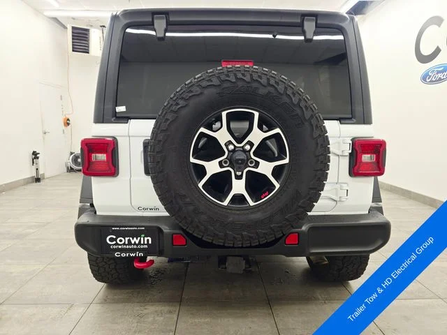 Used 2021 Bright White Clearcoat Jeep Unlimited Rubicon image 4