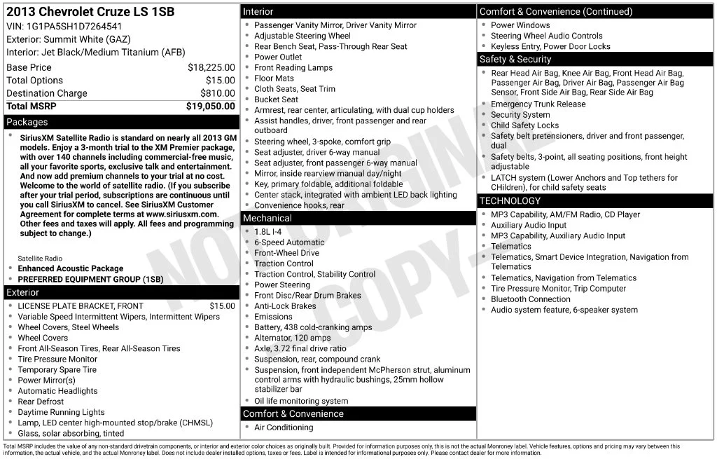Used 2013 White Chevrolet LS image 3