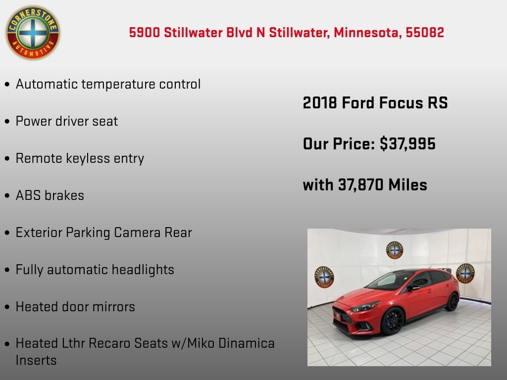 Used 2018 Red Ford RS image 10