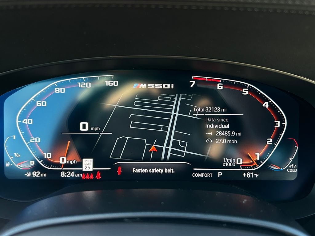 Used 2023 Arctic Race Blue metallic BMW M550i xDrive image 21
