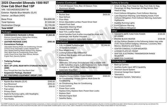 Certified Used 2025 Blue Chevrolet RST image 60