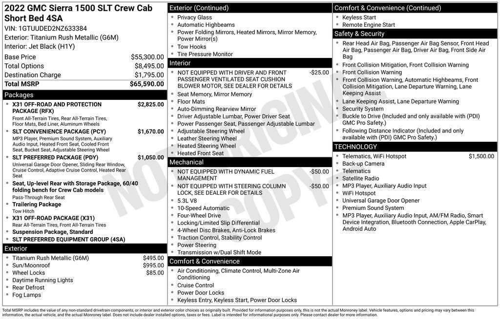 Used 2022 Silver GMC SLT image 2