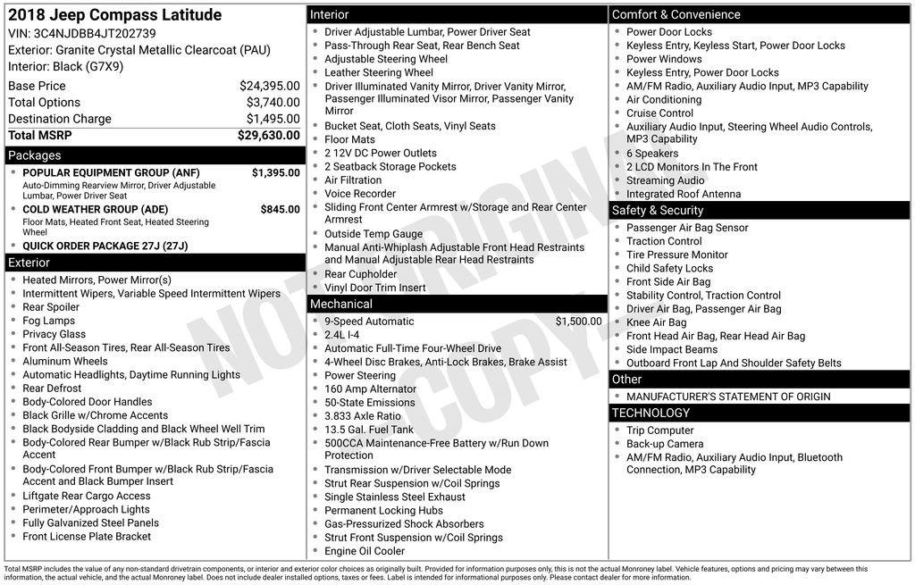 Used 2018 Gray Jeep Latitude image 36
