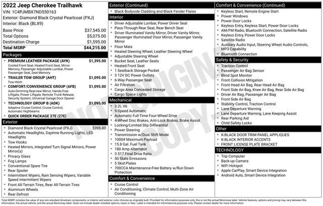 Used 2022 Black Jeep Trailhawk image 8