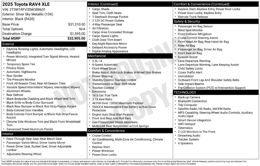Used 2025 Silver Toyota XLE image 25