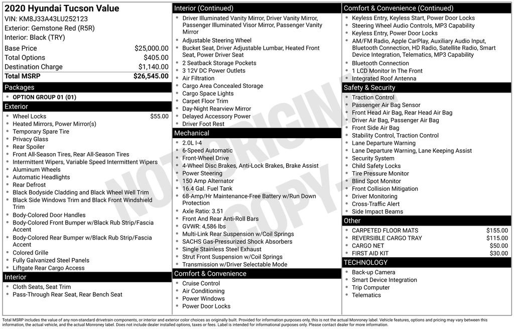 Used 2020 Red Hyundai Value image 2
