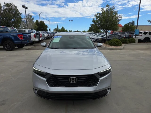 Certified Used 2025 Solar Silver Metallic Honda HYBRID EX-L image 2