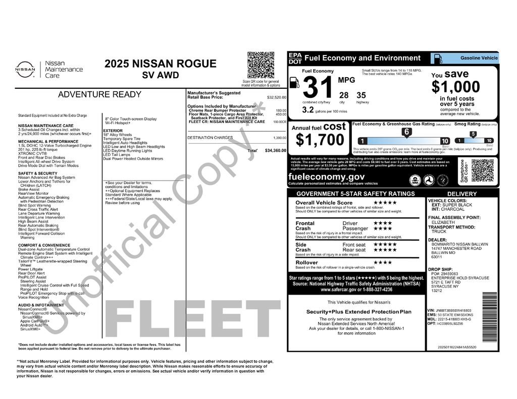 Used 2025 Black Nissan SV image 34