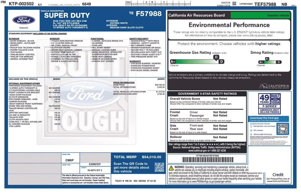 New 2026 Oxford White Ford F-250® XL image 29