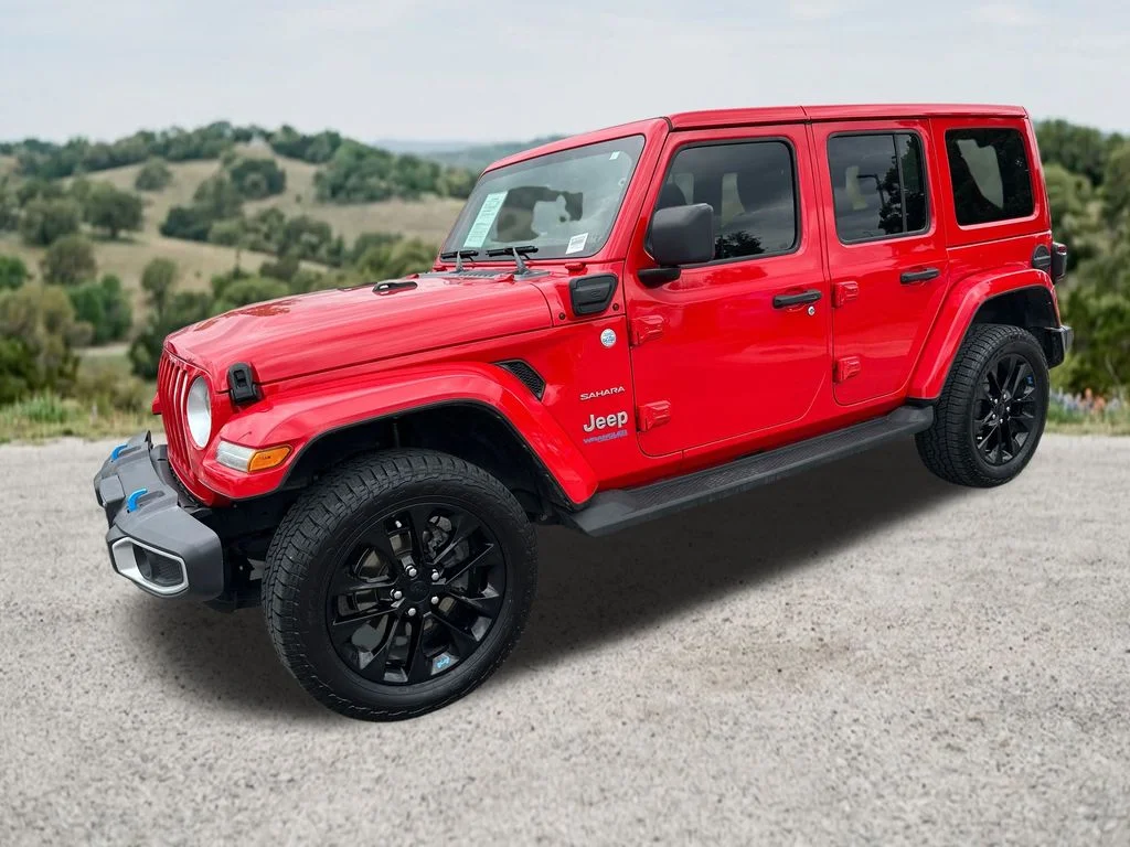 Used 2022 Red Jeep Unlimited Sahara 4xe image 3